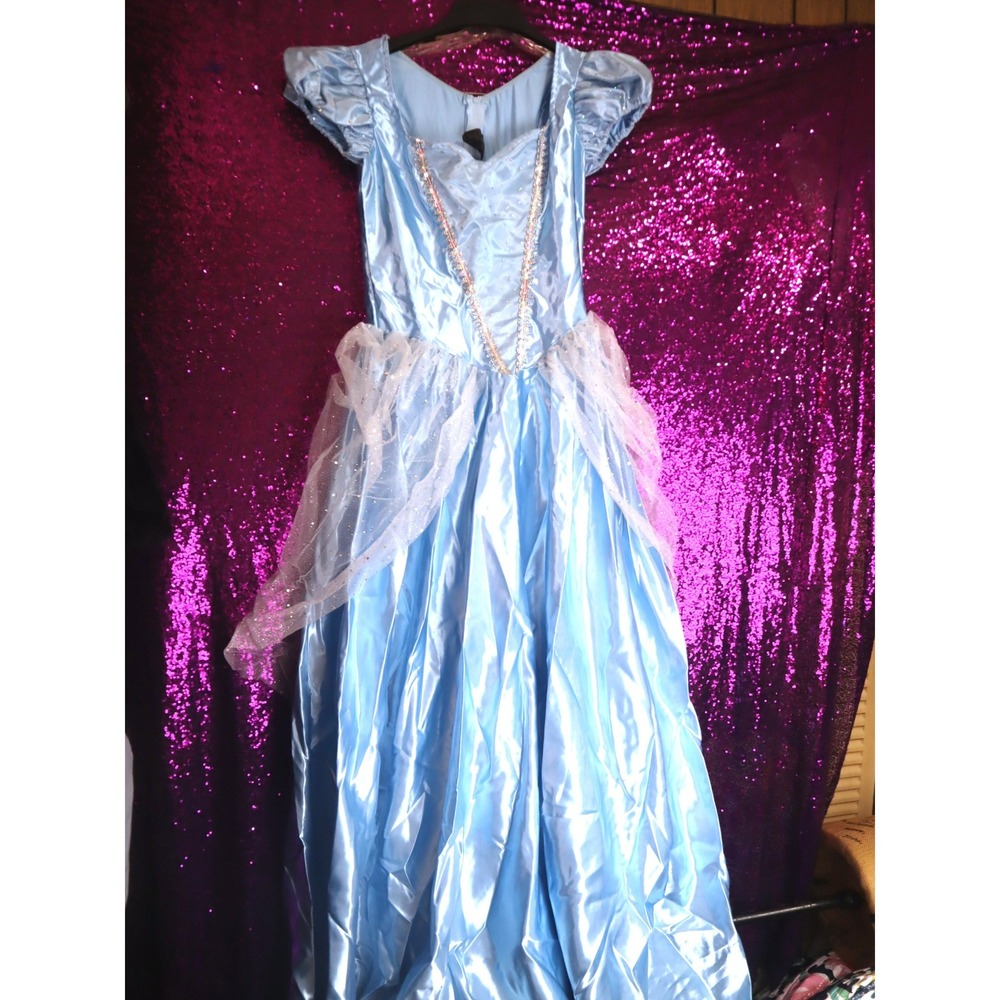 Blue Princess Costume Large Leg Avenue Womens Satin Tulle Gown Cinderella